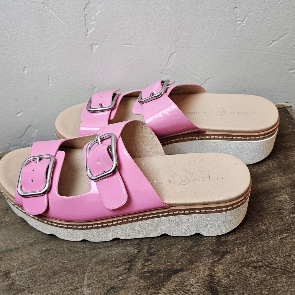 Chinese Laundry Barbie Pink Platform Slides – 8.5 - Y2K - Picture 5 of 9